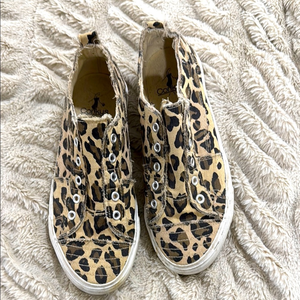 Corkys Leopard Babalu sneakers - Picture 1 of 5